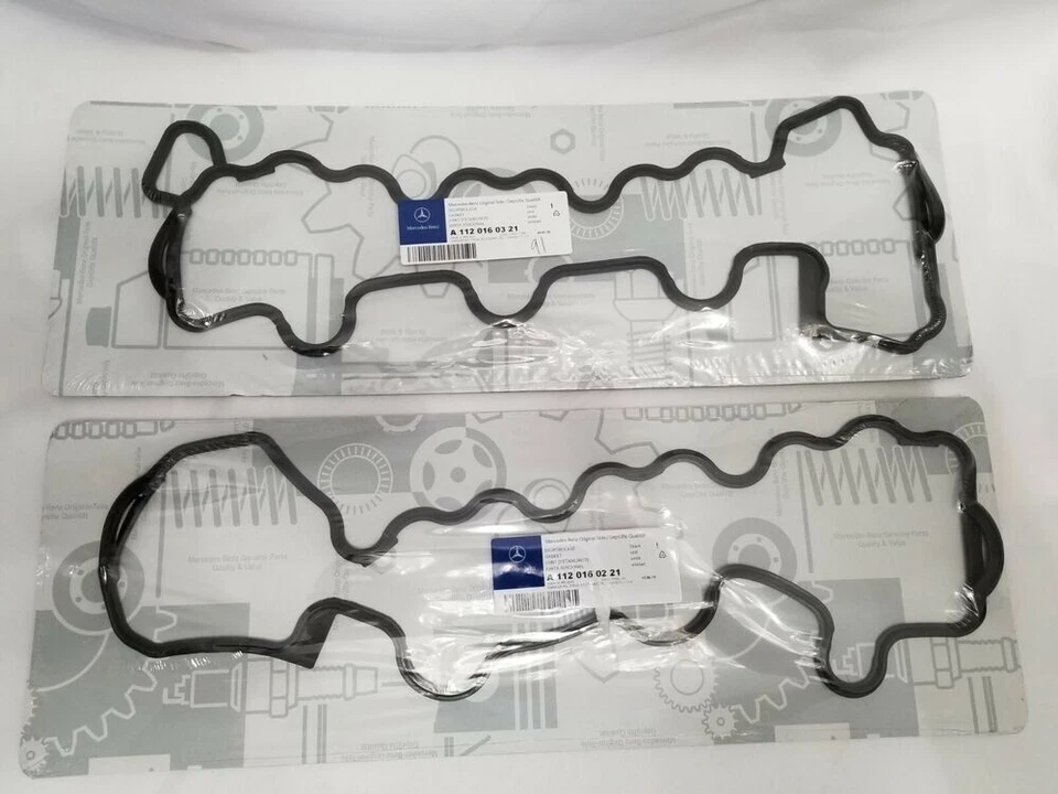 Juego de 2 juntas de cubierta de válvula izquierda y derecha para motor Mercedes M112 originales OEM Foto 4 de 4