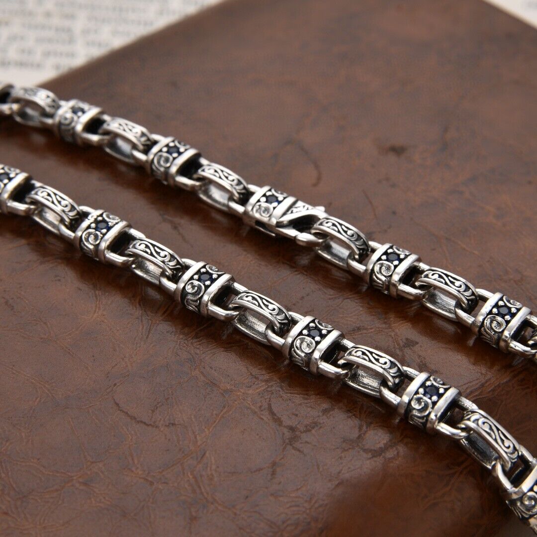 6mm Real 925 Sterling Silver Oval Chain Zircon Necklace for 6mm Real 925 Sterling Silver Oval Chain Zircon Necklace for