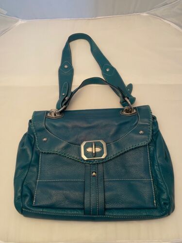 OR by ORYANY Large Top Handle Blue Teal Leather Sa