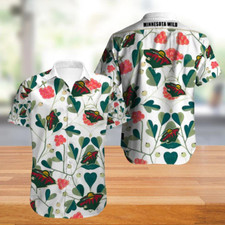 Minnesota Team Wild HAWAIIAN Shirt Leaf Button Up, Best Gift