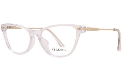 VERSACE キャットアイフレムメカネ VE3309 148 Versace VE3309 148 Eyeglasses Frame Women's Crystal Full Rim