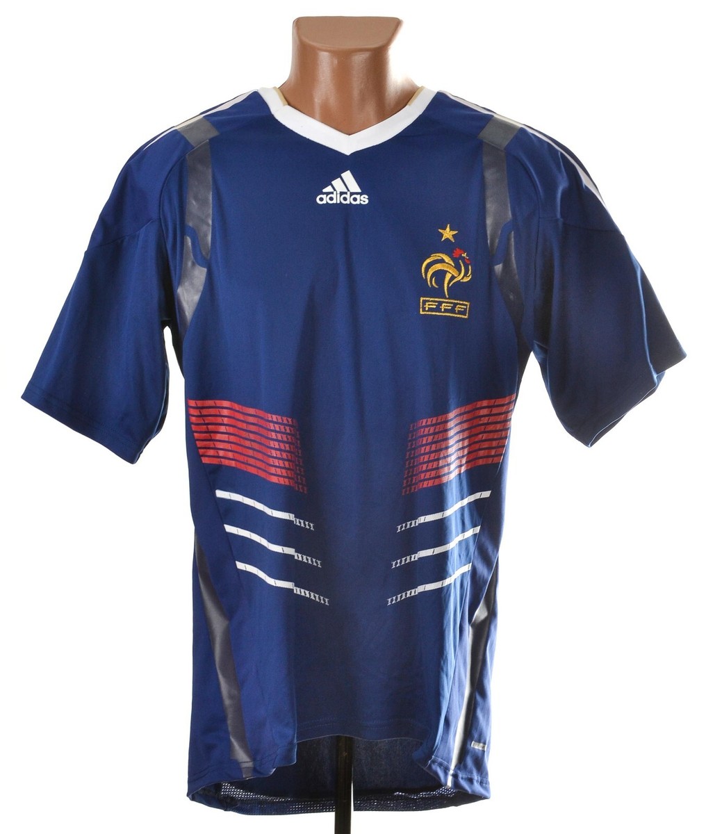 美品 09〜10 adidas フランス代表 サッカーシャツ France Home football shirt 2009 - 2011 Adidas P41040 Mens