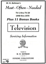 NEW Beitmans Television Diagram Schematics * Volumes 1-29 * PDF * on" DVD"+BONUS