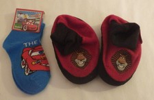 Cars Boys Size 4-6 Blue Socks The Rookie NWT Lion Booties
