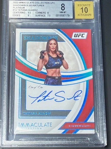 2022 Immaculate Collection Tatiana Suarez Shadowbox Signatures Platinum Auto 1/1