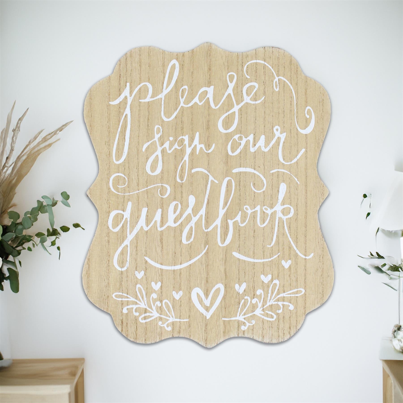 Wedding Book Sign Plaque Guestbook Rustic Wooden Venue Ceremony Reception Decor