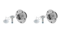 Topran 2X Radnabe Radlagersatz Hinten FüR VW Golf VI T-ROC Skoda Octavia III