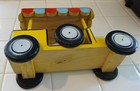 Vintage Rare Military 1940s -1960s Wood Toy Fire Truck/Car:  WWII? Vivid colors! — photo 5