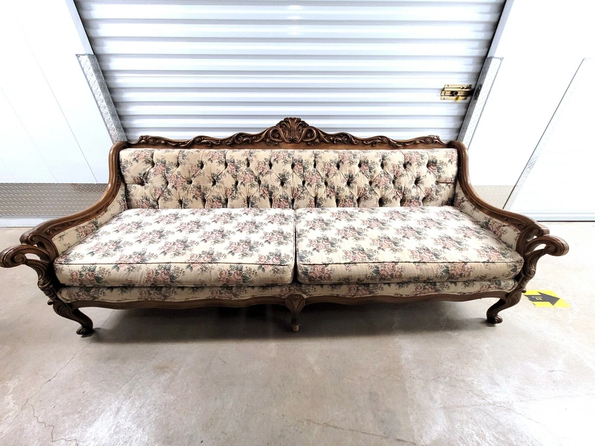 Antique Sofa With Wood Trim Matttroy