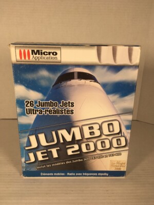 Jumbo Jet 2000 Flight Simulator - Micro Applications -  Big Box - Windows PC