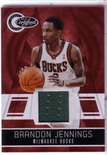 2010-11 Totally Certified Red Materials #9 Brandon Jennings/249 Jsy/249 - NM-MT