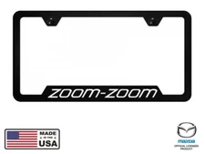 Mazda Zoom-Zoom Black Stainless Steel 50 States License Plate Frame