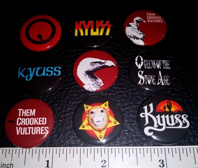 Josh Homme Button Pins Lot Them Crooked Vultures Queens Of The Stone Age Kyuss