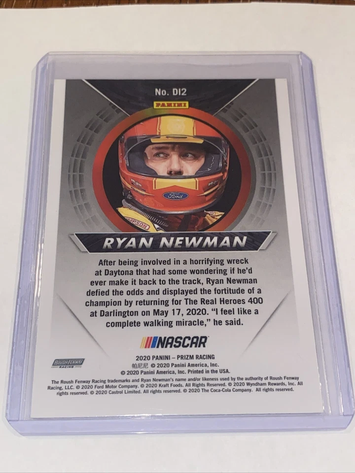 NASCAR 2020 Panini Prizm Racing Ryan Newman Dialed In Insert Card #DI2 Nrmt - Image 2 of 2