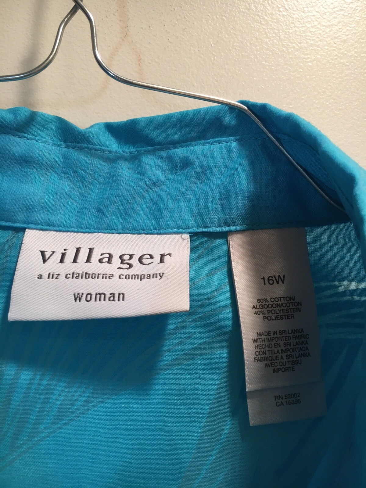 Villager Liz Claiborne Woman Women's Turquoise Blue P… Gem