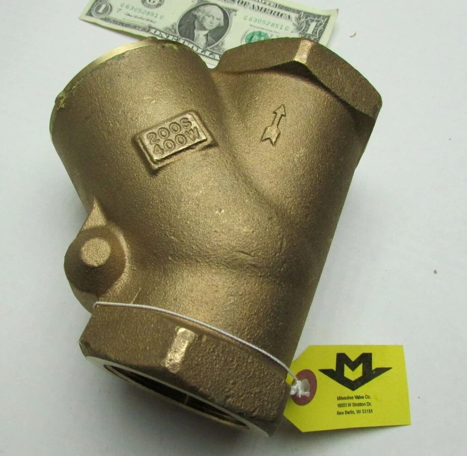 New Milwaukee 2" NPT Cast Bronze Check Valves, 400 PSI WOG 200 WSP Steam 508-200 - Image 2 of 4