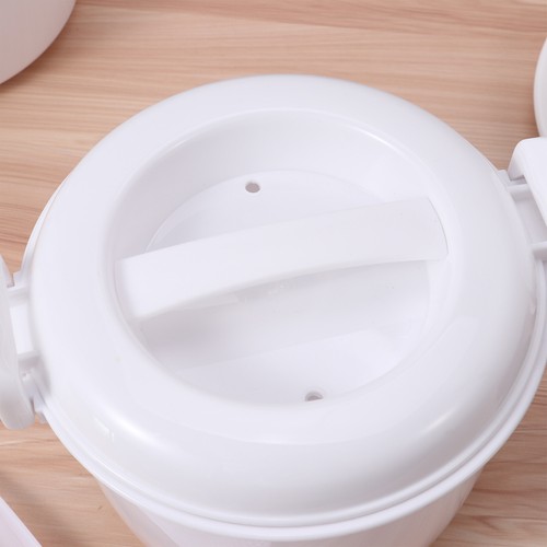 Hervidor de arroz microondas de grado alimenticio PP conveniente con paleta de arroz olla de vapor espesar - Imagen 12 de 34