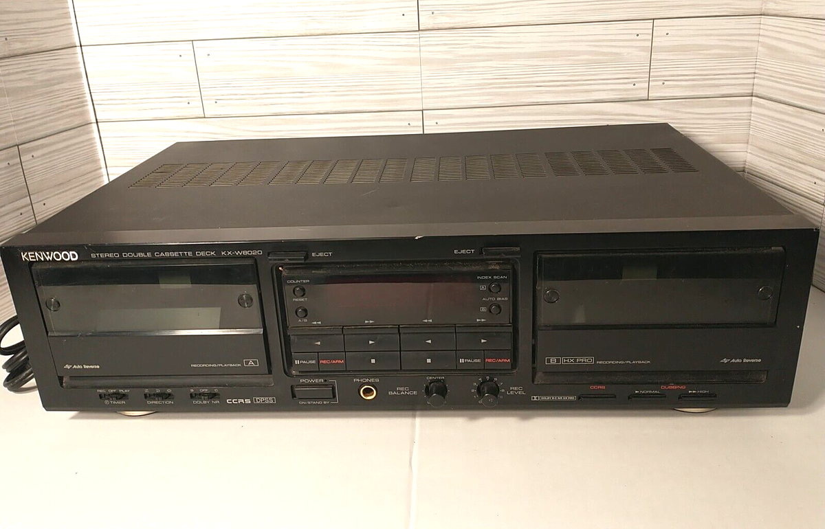 【￥48,000・1991年】 KENWOOD KX-W8020カセットデッキ KENWOOD KX-W8020 Dual Cassette Deck*** For Parts or Repair