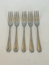 Present Mount Vernon Stainless Japan 6 1/4" Seafood Cocktail Fork Set of 5