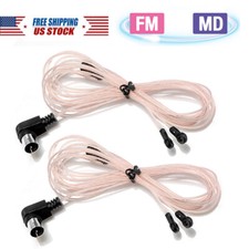 2PCS FM Antenna 75 Ohm F Type Male Plug For Home Radio Stereo Receiver Aerial