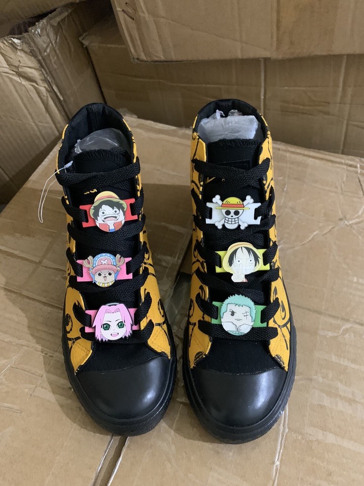 Custom One piece anime shoes character type sneaker unisex shoes size