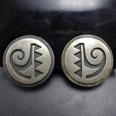 HOPI Mark Tawahongva VINTAGE Sterling Silver Overlay