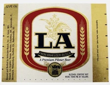 Anheuser-Busch LA - PREMIUM PILSNER BEER label MO 12oz Max ABV 4%
