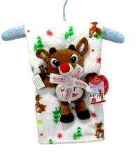 My 1st Rudolph Soft Blanket 30  x 34   Plush Toy Baby Shower Nursery Gift