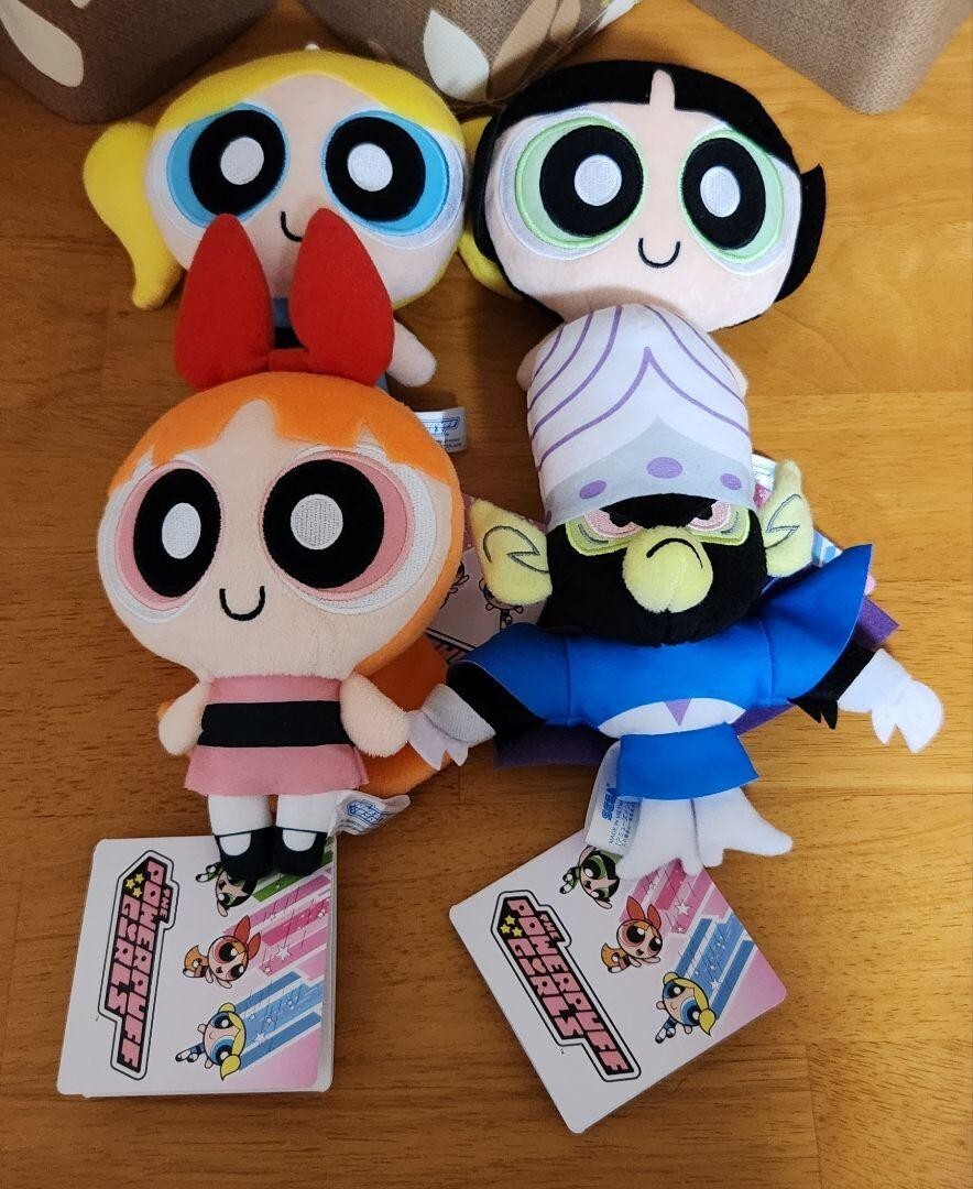 The Powerpuff Girls SET 4 Plush Doll Toy 16cm SEGA Japan 2024 MOJO