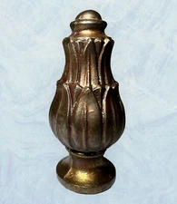 ANTIQUE HEAVY CAST BRASS BRONZE LAMP LIGHT FINIAL ART NOUVEAU 3.5” TALL