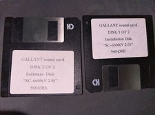 Gallant sound card floppy installation disks 1 and 2 