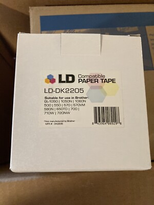 Brother DK-2205 QL-700 QL-500 2.4 x100ft Continuous Roll Labels (LOT Of 6) NIB