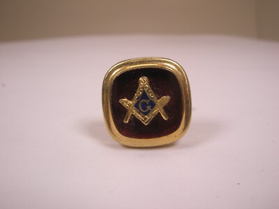Mason Red Shriner Scottish SINGLE Vintage Cuff Link replace lost/broken zc04
