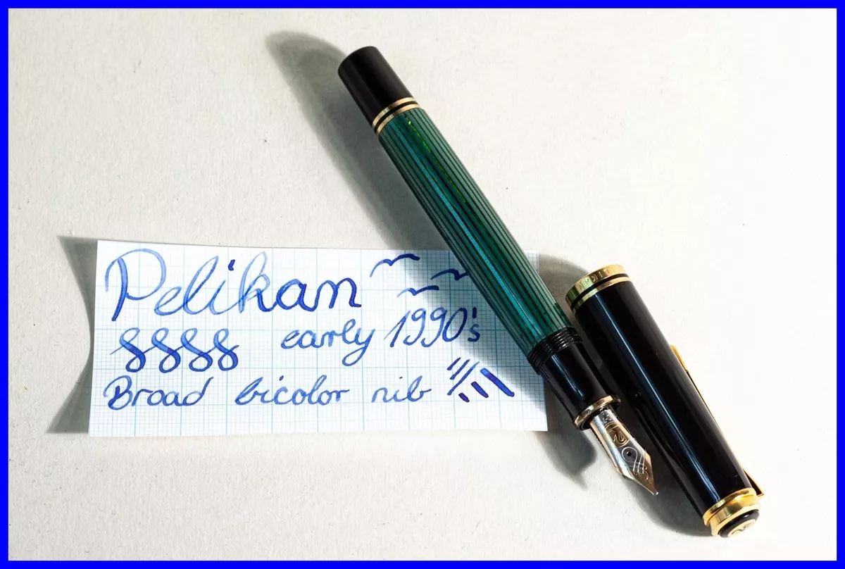 1990s PELIKAN old style M800 GERMANY piston filler PF 18C 750 Gold B Broad nib