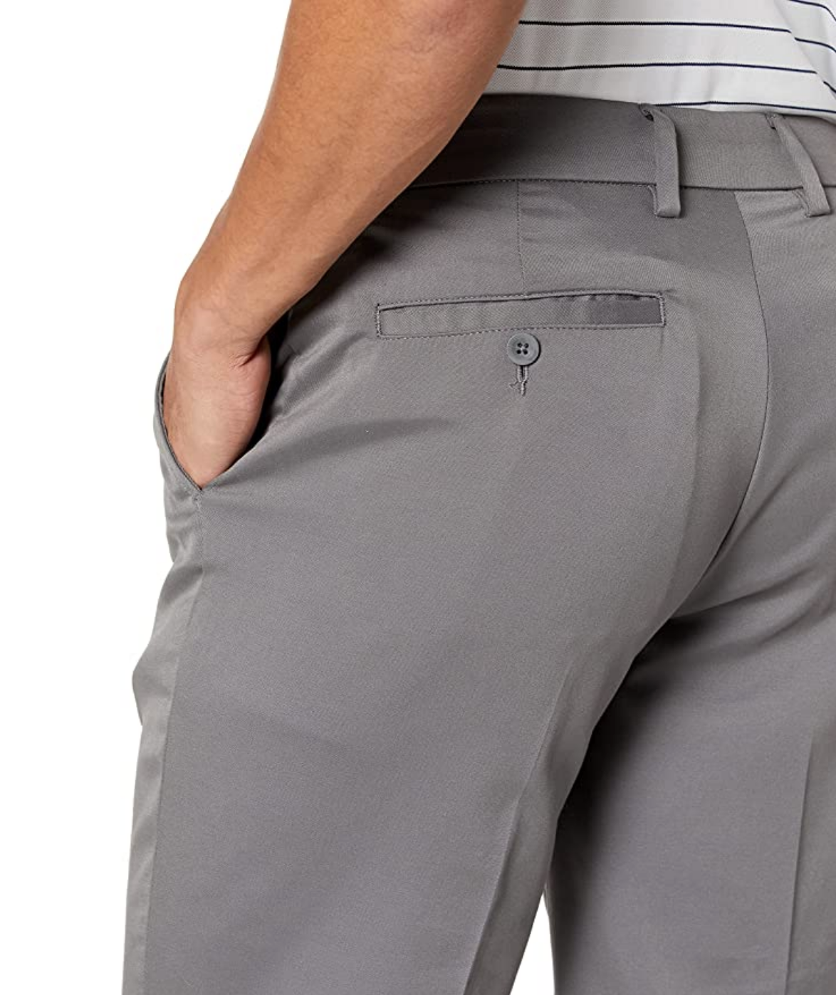 Amazon Essentials Men's ClassicFit Stretch Golf Trouser, Grey, 32W