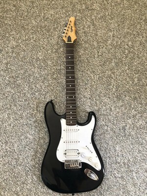 Epiphone By Gibson Stratocaster Electric Guitar Black And White. Great  Project. | eBay