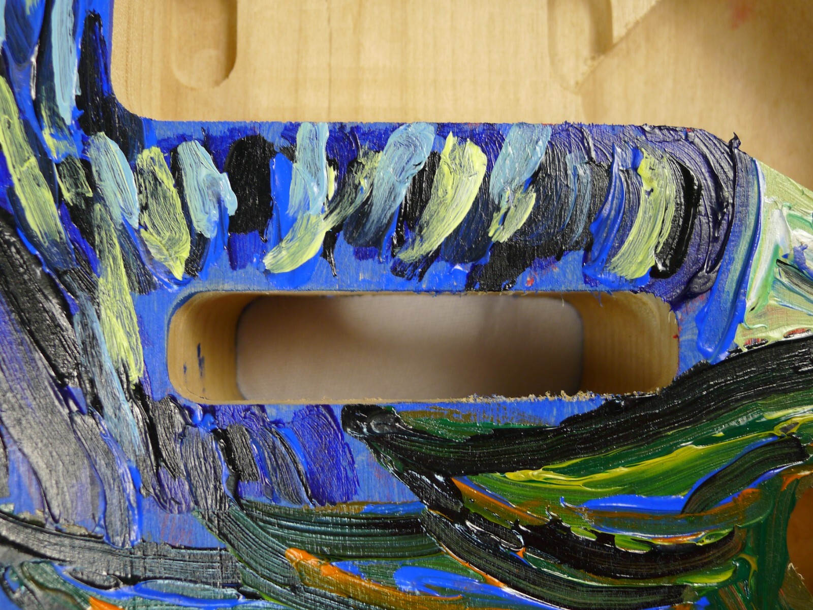 Strat Body 2pcs North American Alder HSS Hand Acrylic Oil Painting ≦3.52Ibs