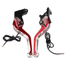 LED handle brake lever adjustable CNC brake handle bar for Motorcycle bike