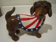 PATRIOTIC DACHSHUND July 4th Decor  Brand New, no box or tags, Like Blue Sky