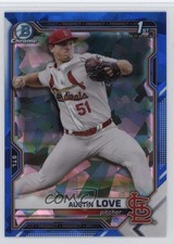 2021 Bowman Chrome Draft Sapphire Edition Austin Love #BDC-164 6o3