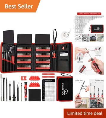 Durable 142-Piece Precision Screwdriver Kit with Ergonomic Design & Storage