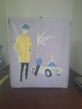 1972 Ken Doll Lavender Carry Case With 3 Outfits See Pictures