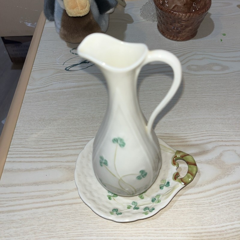 Milk and Saucier Set From Ireland Made In Ireland Vintage Belleer