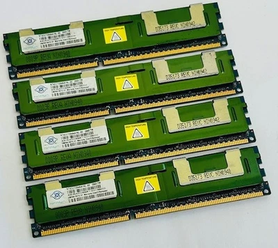 16GB (4x4GB) Nanya NT4GC72B4NA1NL-BE PC3-8500R 2Rx4 DDR3 ECC Server Memory Kit - Image 1 of 4