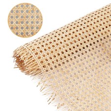 24" Width Cane Webbing 3.3Feet, Natural Rattan Webbing for Caning Projects, W...