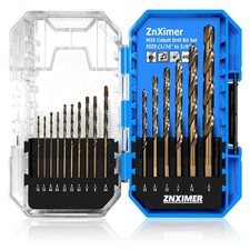 Cobalt Drill Bit Set, Metal Drill Bit Set for Steel, Hardened Metal, Stainles...