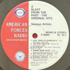 SMITHS, ROLLING STONES, MONKEES, SPENCER DAVIS~RARE ARMED FORCES RADIO LP AFRTS