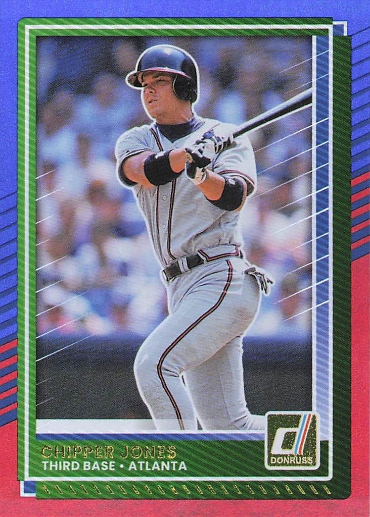 Chipper Jones [Red Blue] #92 2025 Panini Donruss