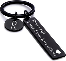 drive safe keychain for him her - key chains for men i need you here with me i l