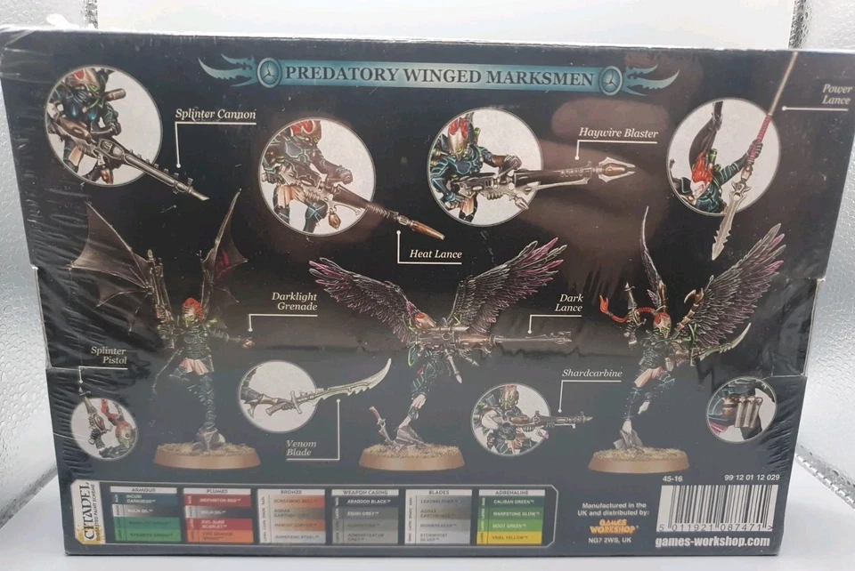 Drukhari Dark Eldar Scourges x 5 новый в коробке запечатанный Warhammer 40k  - Изображение 2 из 2